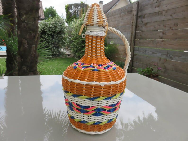 Viresa scoubidou bottle 60 70s