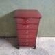 Midcentury 1970s stag minstrel six drawer narrow chest of drawers tallboy by John and Sylvia Reid