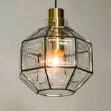 Beautiful rare original 60s  Limburg octagonal glass pendant lamp