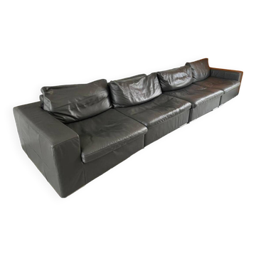 Modular leather sofa