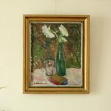 Original vintage still life – vase of flowers