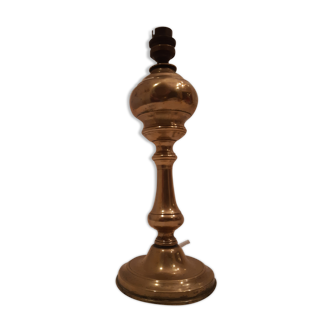 Old lamp foot in electrified brass
