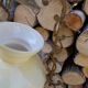 Suspension in white opaline