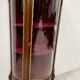 Napoleon III style curved display case in mahogany and veneer, 20th century