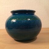 Ball vase Bitossi Aldo Londi, Rimini Blue