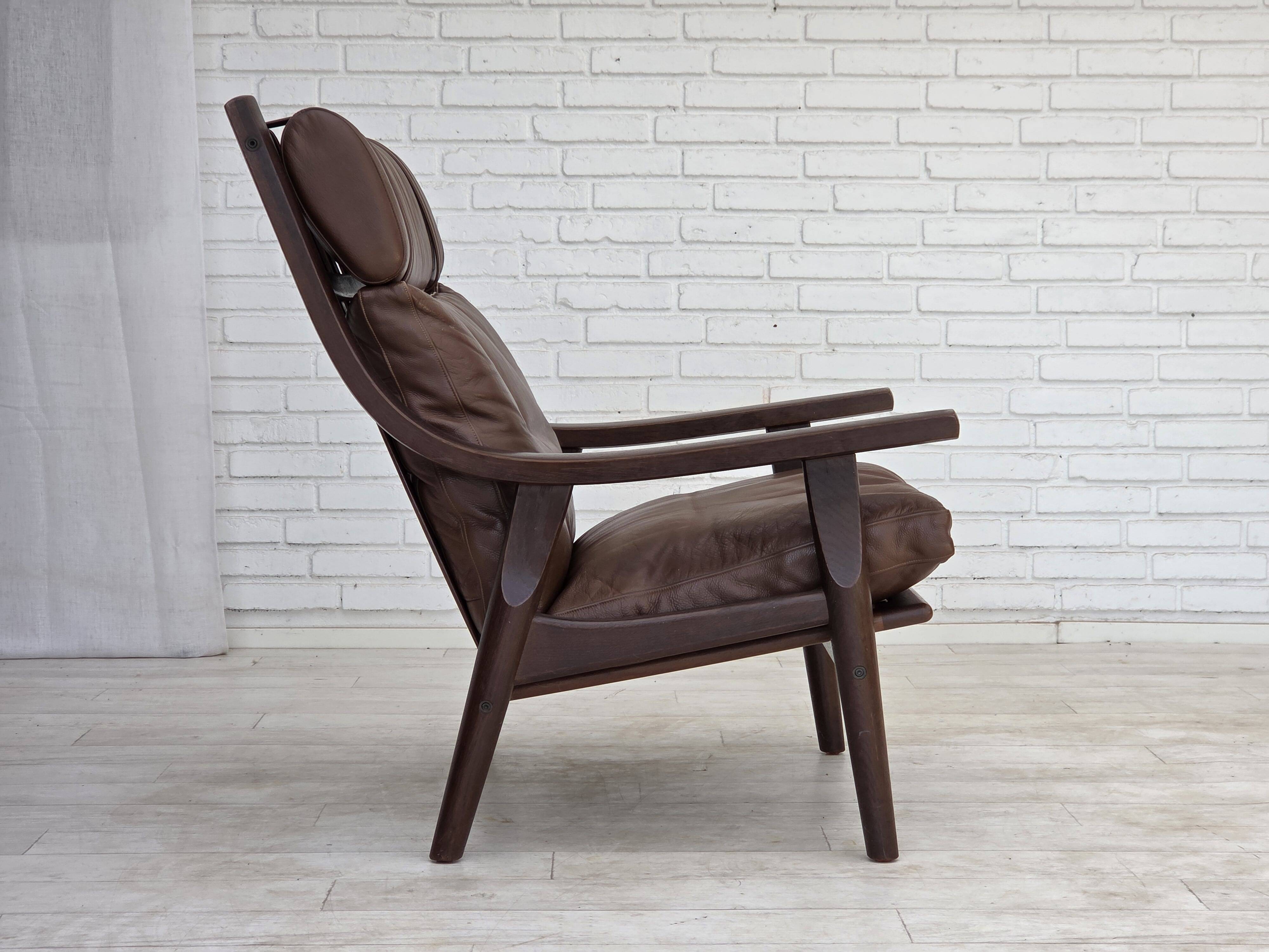 1970s, Danish design by H.J.Wegner, highback armchair, model GE530.