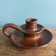 Cellar rat hand candle holder with pyrite terracotta