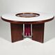 Dining table in walnut, laminate and steel by Silvio Coppola for Bernini, Italy.