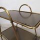 Vintage brass serving trolley