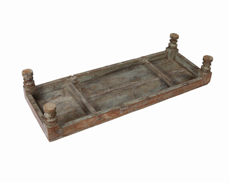 Table Low Patine Brown Old Teck Piece of Origin India