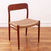Chaise  Niels Otto Møller -  Corde danoise refaite -  modèle 75