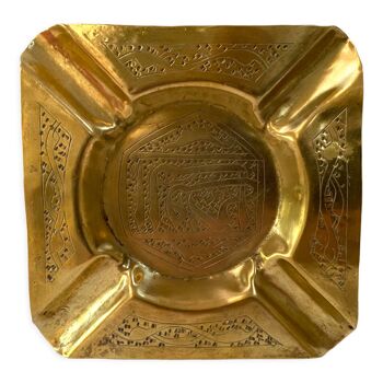 Old brass ashtray