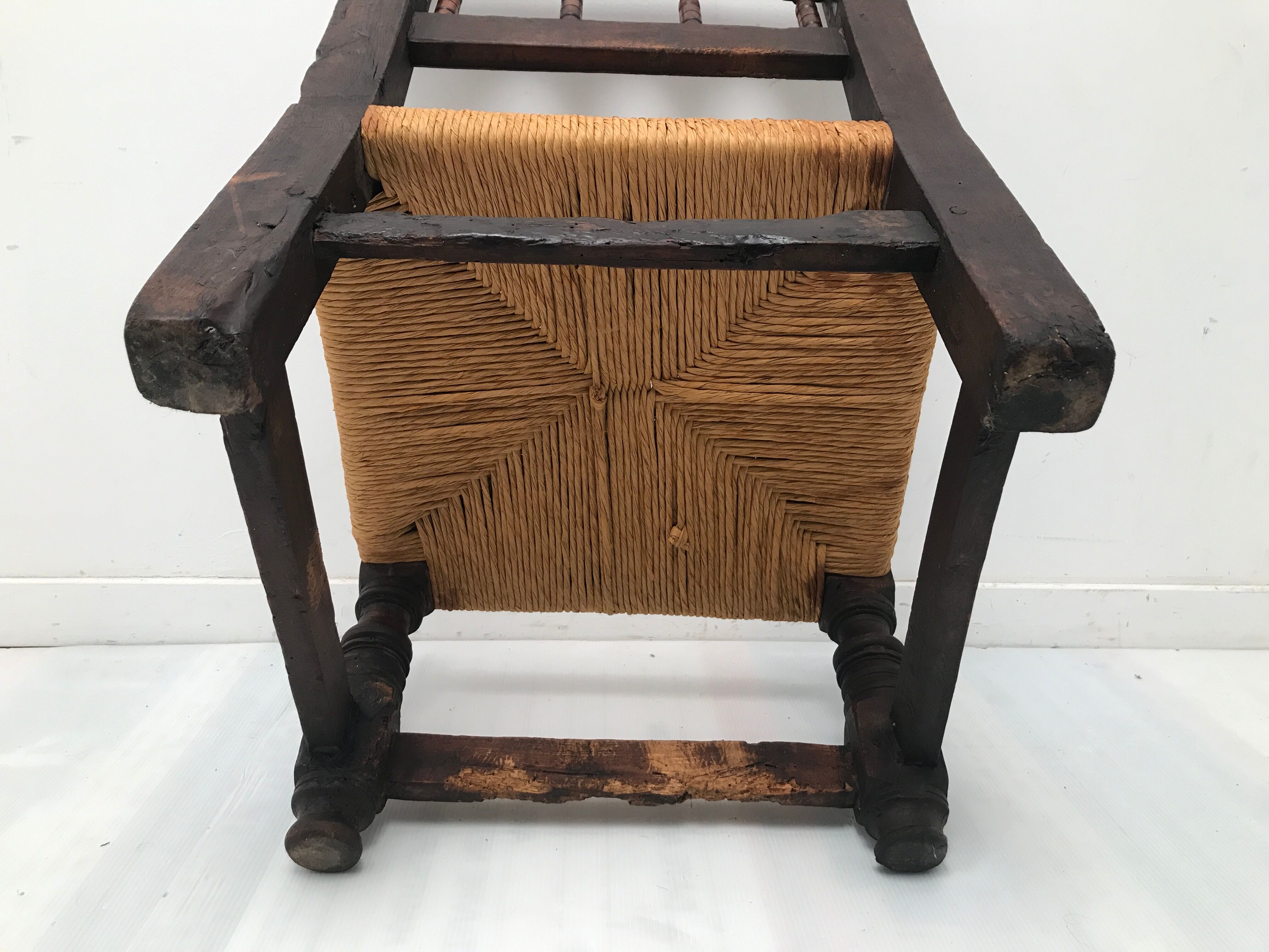 Vintage children's straw chair 70