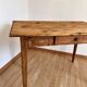Wooden farmhouse table