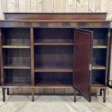 English 3-door mahogany bookcase from the 1950s