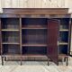English 3-door mahogany bookcase from the 1950s