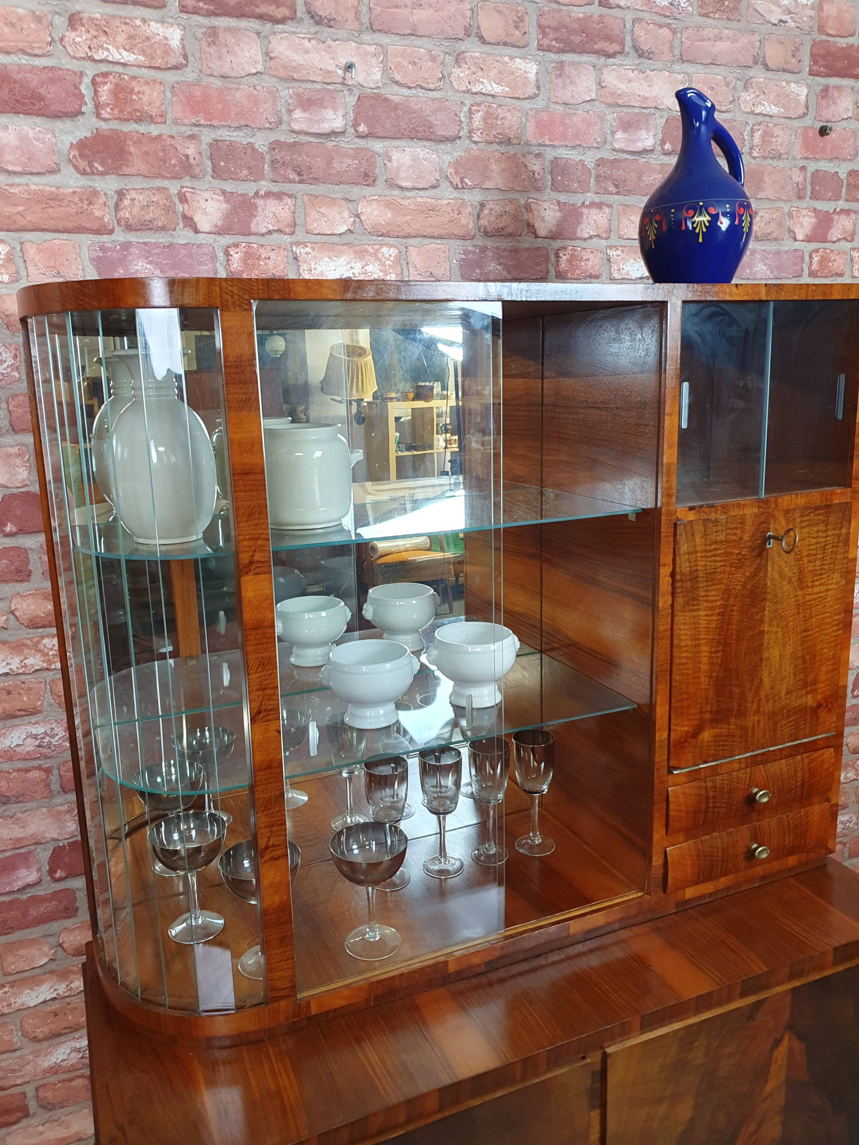 Renovated art deco highboard, Poland 1940