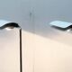 Vintage italian table lamps tegola by bruno gecchelin for blu italia, set of 2