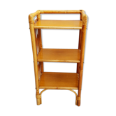 Vintage bedside high in rattan 3 shelves