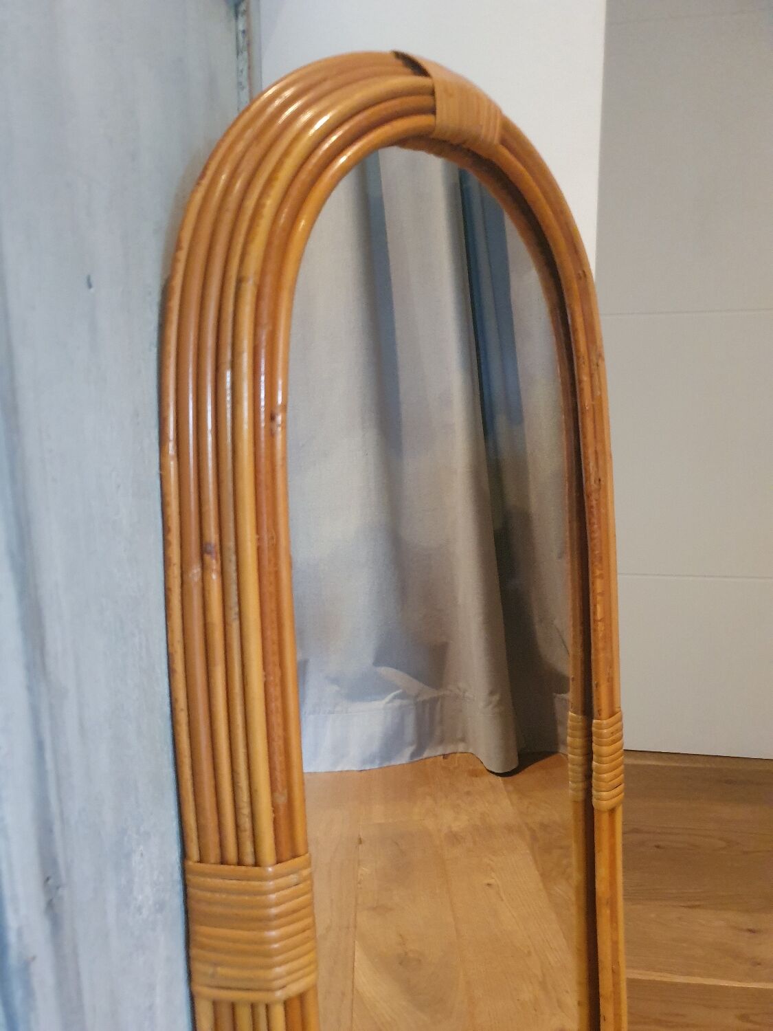 Vintage rattan mirror