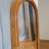 Vintage rattan mirror