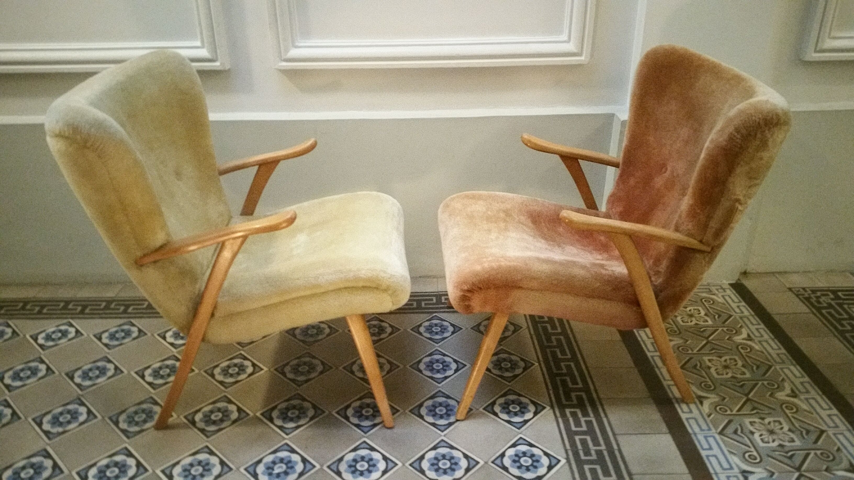 Lot of 2 Wing chairs chair Zig Zag