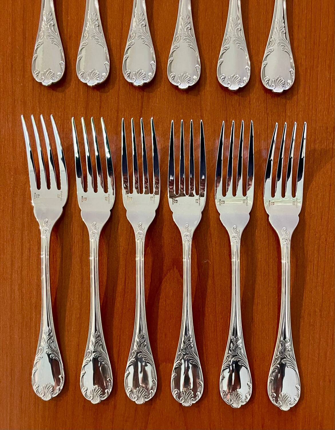 Christofle Marly 6-piece fish cutlery set, excellent condition