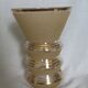 Frosted glass vase with a champagne finish and gold trim Art Deco