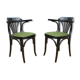 Pair of armchairs type bistro skai