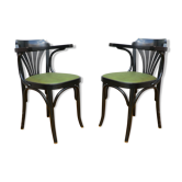 Pair of armchairs type bistro skai