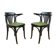 Pair of armchairs type bistro skai