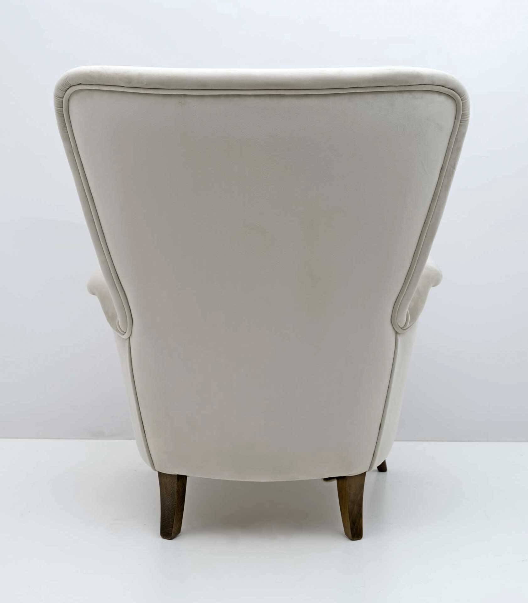 Attributed Gio Ponti Art Dèco Italian Armchair from Hotel Bristol Merano,50