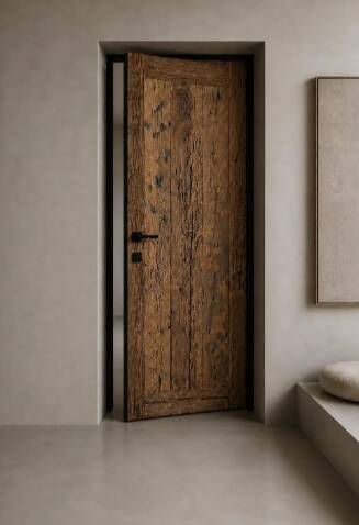 Rustic oak door leaf, 800 × 2000 mm
