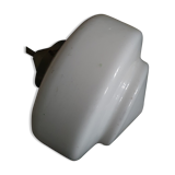 White opaline chandelier art deco