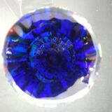 Spotted Glass Vase Borske Sklo Kralik Czech Cobalt Boheme Glass Art Deco 1930