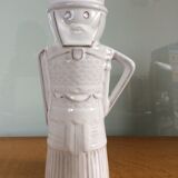 Vintage anthropomorphic vase in glazed terracotta