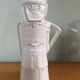 Vintage anthropomorphic vase in glazed terracotta