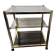 Brass and smoked glass side table from the 70s