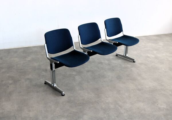 Banc vintage   Banc de salle d'attente   Années 1970   Castelli