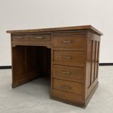 Oak and veneer counter or desk