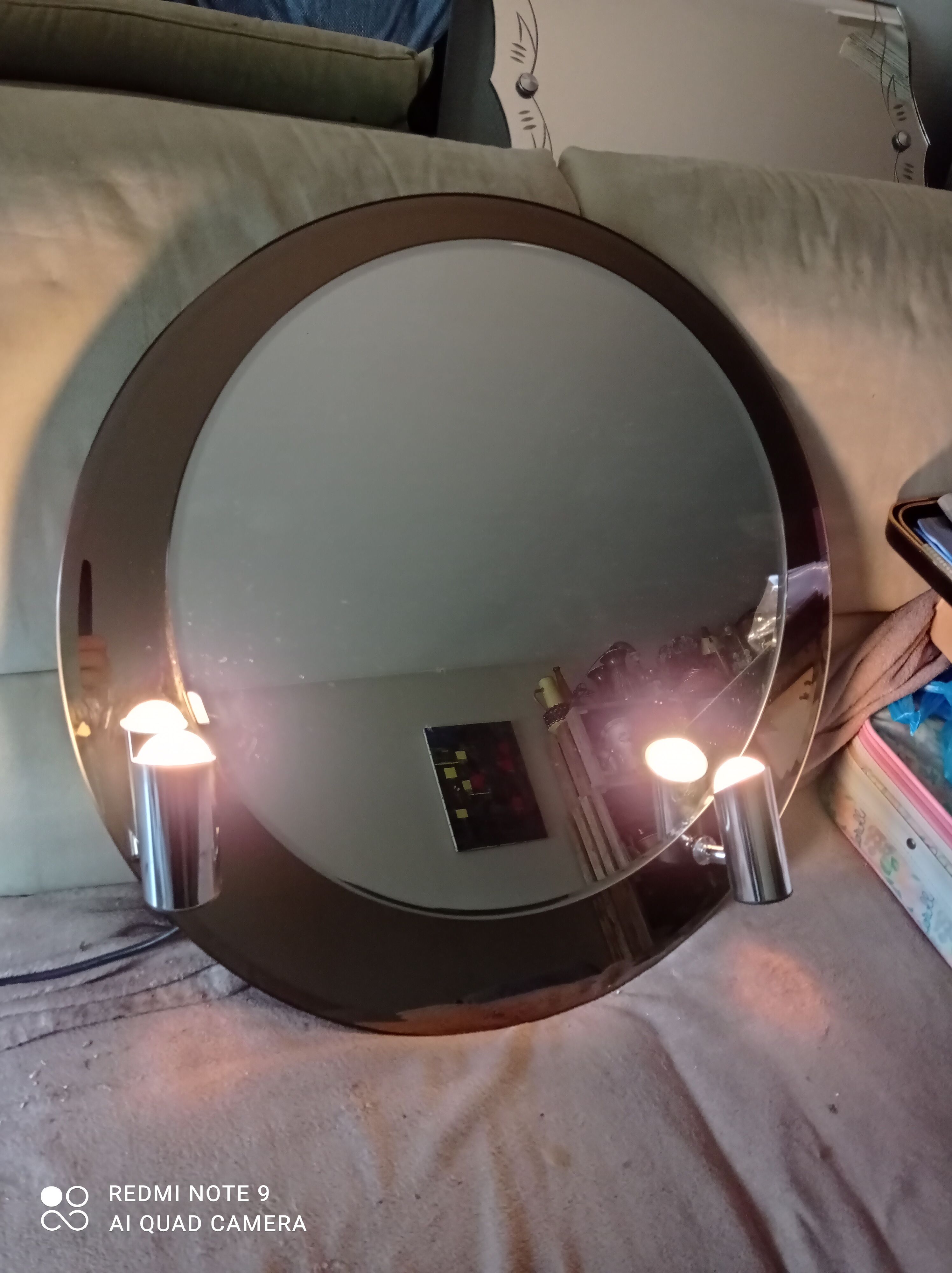 Bathroom mirror or other vintage with adjustable spotlights