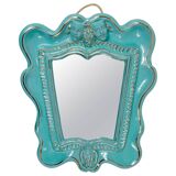 Art Deco wall mirror Theatre in terracotta by Gmundner Keramik, Austria, 1930s