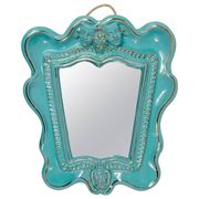 Art Deco wall mirror Theatre in terracotta by Gmundner Keramik, Austria, 1930s