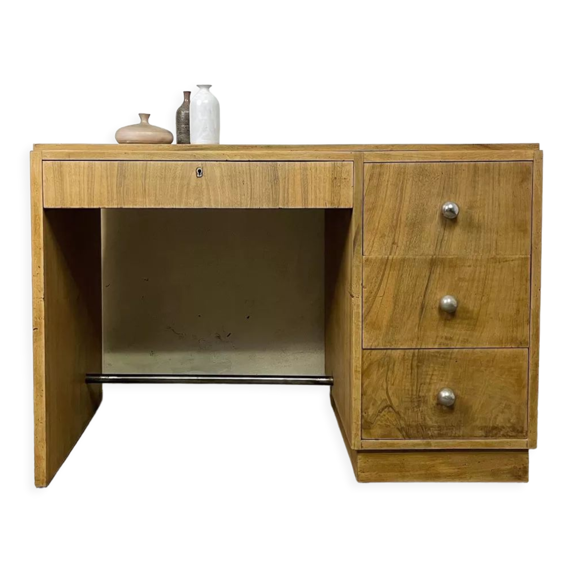 Bureau art déco 1930 placage de loupe