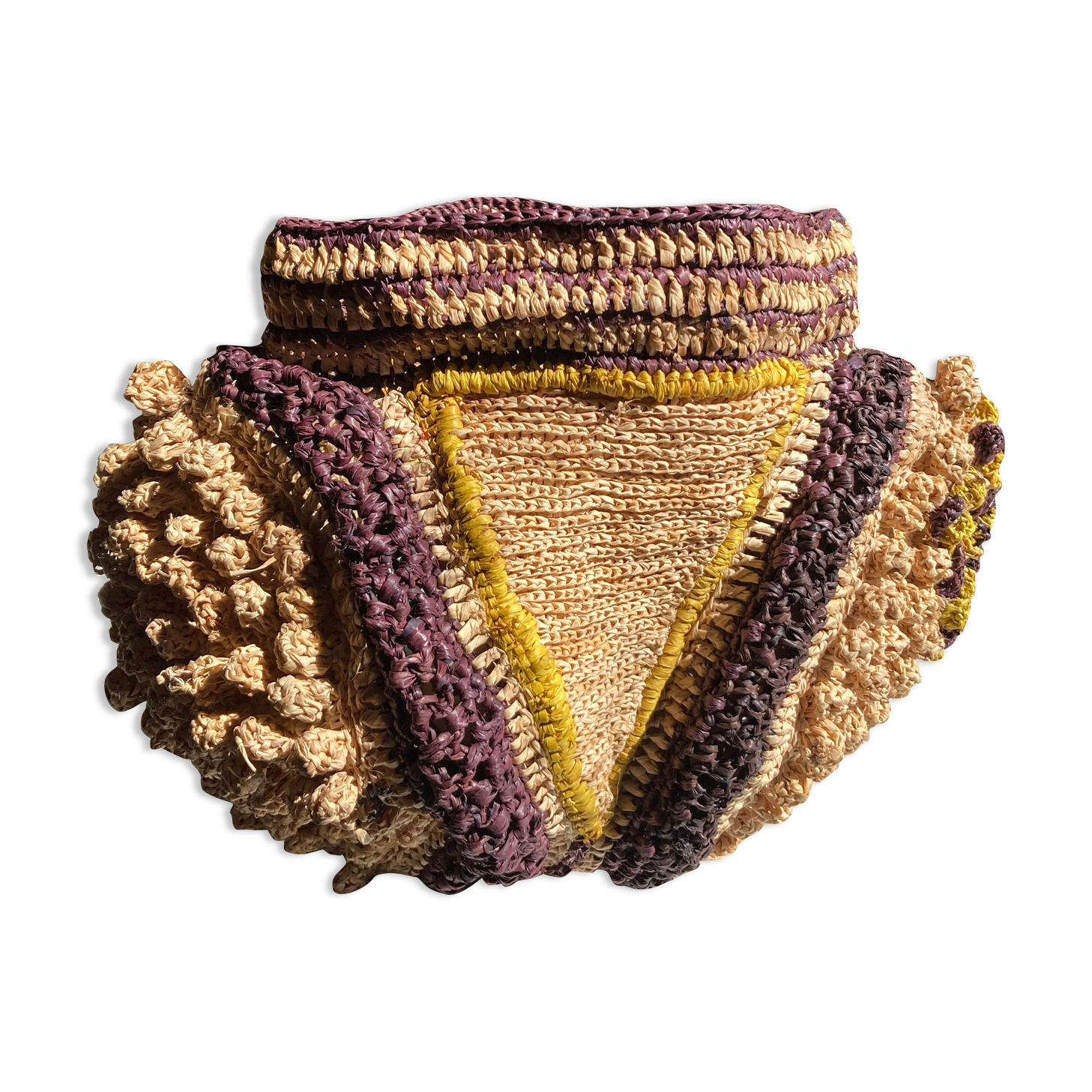 Raffia pot cover