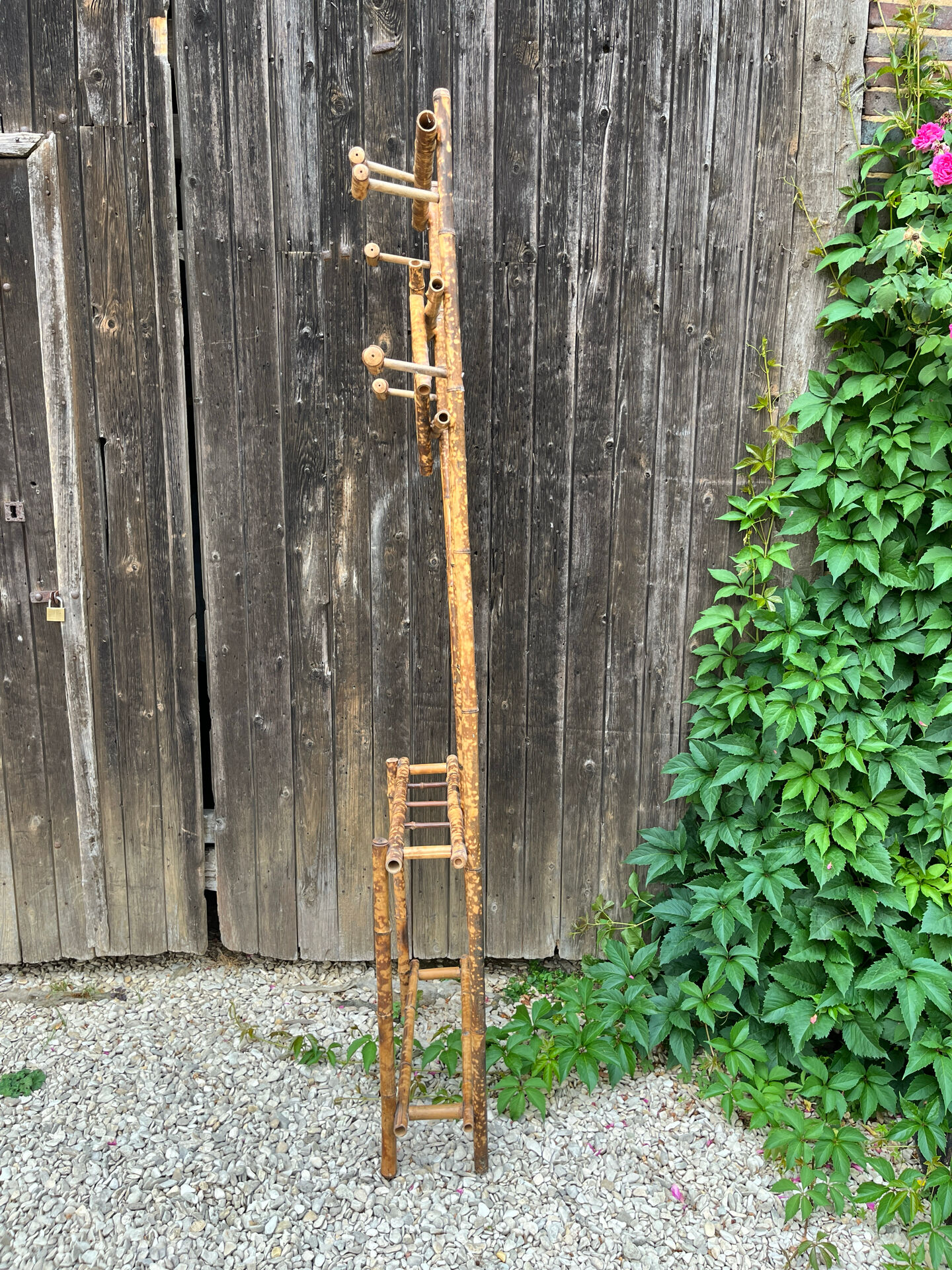 Vintage bamboo coat rack