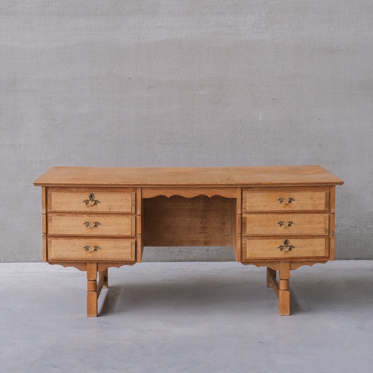 Oak danish mid-century desk