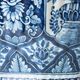 Dutch Chinoiserie Table Lamp, Blue and White Delft, by Makkum, with a New Coral Silk Shade