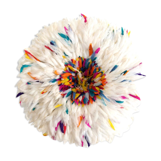 Juju hat blanc et multicolore de 60 cm