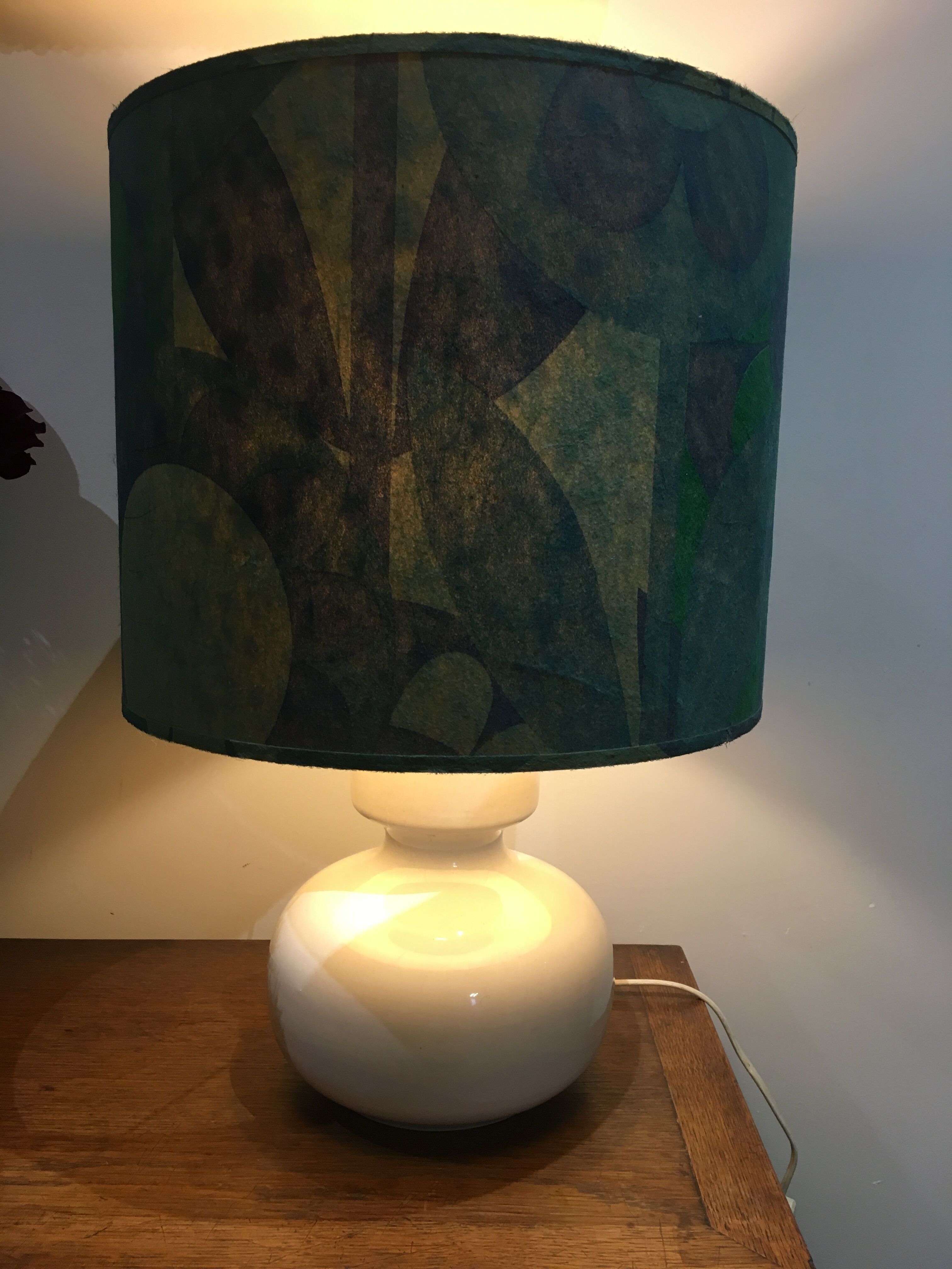 Lamp ceramic with Lampshade 1970